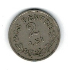 Romania 1924 - 2 lei, Poissy, circulata