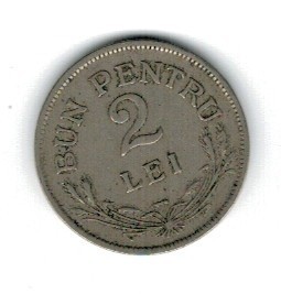Romania 1924 - 2 lei, Poissy, circulata