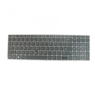 Tastatura Laptop, HP, Zbook 15 G6, iluminata, cu mouse pointer, layout US foto