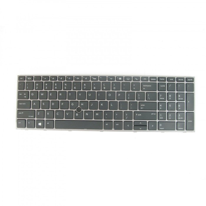 Tastatura Laptop, HP, Zbook 15 G6, iluminata, cu mouse pointer, layout US