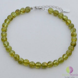 Bratara peridot sfere 5mm si argint 925, Stonemania Bijou