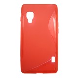 Husa silicon S-line rosie pentru LG Optimus L5 II E460
