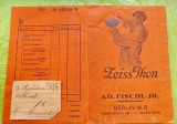 H214-Reclama veche ZEISS IKON Kinos Camera Berlin PhotoTechnik anii 1900 carton gen mapa stare foarte buna. Marimi deschisa 23/ 16 cm.
