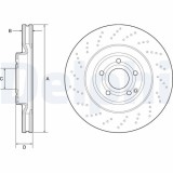 Disc frana Mercedes Cls (C218), Cls Shooting Brake (X218), punte fata, 344x32, ventilat, DELPHI