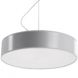 Lampă Suspendată Arena Gri Pvc 3 Becuri Rotundă Minimalistă De Interior