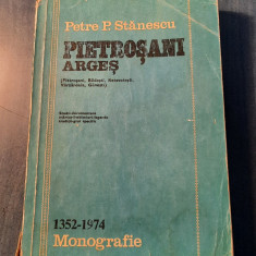 Pietrosani Arges monografie 1352 1974 Petre P. Stanescu cu autograf