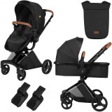 Carucior transformabil 2 in 1 Skiddou Nasjo Onyx, Negru