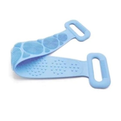 Banda pentru igiena corporala FOXMAG24, 2in1, masaj si exfoliere, silicon, albastru foto