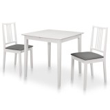 VidaXL Set mobilier de bucătărie, 3 piese, alb, MDF