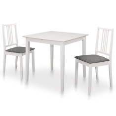 Set mobilier de bucatarie, 3 piese, alb, MDF foto