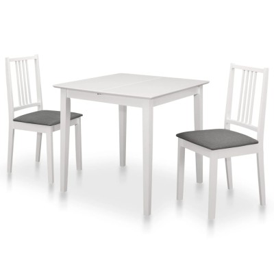 Set mobilier de bucătărie, 3 piese, alb, MDF foto