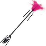 Secretplay 100% Fetish-Bici Negru și Fuchsia cu Pene-Poliuretan