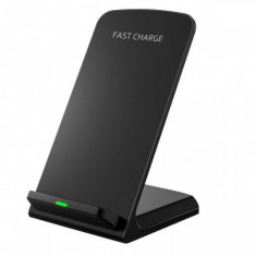 Incarcator Wireless Telefon Tip Stand, Posibilitate Incarcare Rapida 5V 2A foto