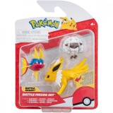 Set 3 figurine de actiune, Pokemon, Carvanha, Jolteon, Wooloo