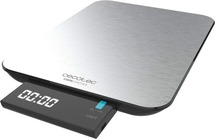 Cantar de bucatarie Cecotec Smart Cook Control 9000, Inox, 10kg, rezistent la apa, masurare solode si lichide