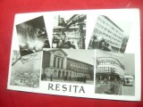 Ilustrata Resita cu 6 Vederi circulata 1964, Fotografie