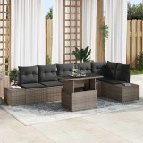 VidaXL Set de canapele pentru grădină 7 pcs Gri 100 x 55 x 73 cm
