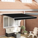 vidaXL Cortina Retractabilă Negru 300 x 250 cm țesătură 3330039