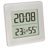 Termometru si higrometru digital cu ceas si alarma TFA, LCD, buton snooze