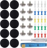 Kit 65 capse, Pentru reparatia plafonului auto, Cu surubelnita si banda de masura, Compatibil Audi, Opel, BMW, VW, Negru, JENUOS&reg;