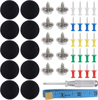 Kit 65 capse, Pentru reparatia plafonului auto, Cu surubelnita si banda de masura, Compatibil Audi, Opel, BMW, VW, Negru, JENUOS&amp;reg; foto