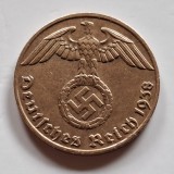 Germania Nazista 1 reichspfennig 1938/J Hamburg bronz