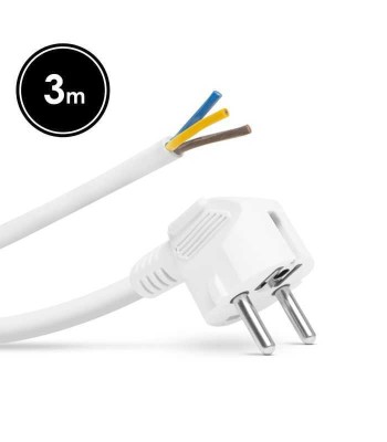 Cablu de retea montabil 3m 3x1.5mm2 alb cu stecher/fire libere delight foto
