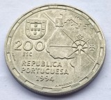438. Moneda Portugalia 200 escudos 1994 (Dividing Up The World)