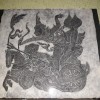 Car maroon Fire Dancer & Warrior 53x50cm,Thailanda