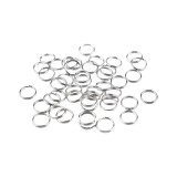 Set 110 inele metalice de conectare Crisalida, diametru 10 mm, Argintiu