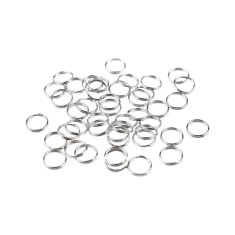 Set 110 inele metalice de conectare Crisalida, diametru 10 mm, Argintiu
