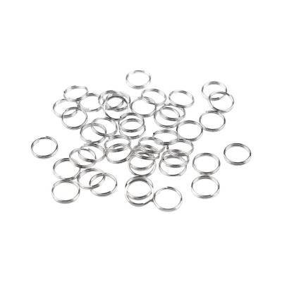 Set 110 inele metalice de conectare Crisalida, diametru 10 mm, Argintiu foto