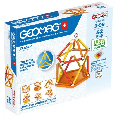 Joc de constructie magnetic Geomag Classic, 42 piese foto