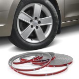 Cumpara ieftin Inele de protectie si decor jante, adezive, din plastic flexibil &ndash; GRI