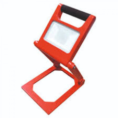 Proiector portabil LED pliabil cu incarcator auto 12 V si carcasa rosie, 864AN0001066, 10 W 6000 K 240 V foto
