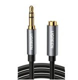 CABLU audio Ugreen, &quot;AV118&quot; stereo 3.5 mm jack (T) la 3.5 mm jack (M), 2 m, conectori auriti, negru &quot;10594&quot; (timbru verde 0.18 lei) - 6957303815944