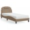 vidaXL Pat, Viana, cu saltea, cappuccino, 80x200 cm piele ecologică 3208758