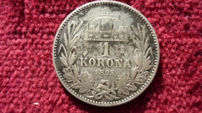 1 KORONA COROANA 1895 ARGINT **** foto