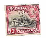 Ciprul Grec - Regele George VI, 1938-1951 - 2 Pia, obliterat