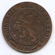 Olanda 2½ Cents 1898 - Willem III / Wilhelmina, Bronz, 23.69 mm KM-108