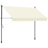 Cumpara ieftin Copertina retractabila, crem, 300x150 cm, tesatura si otel