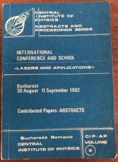 lasers and applications central institute of physics - 2/1982