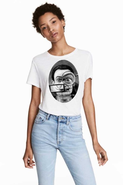 Tricou dama alb - Dali - The Watcher - L