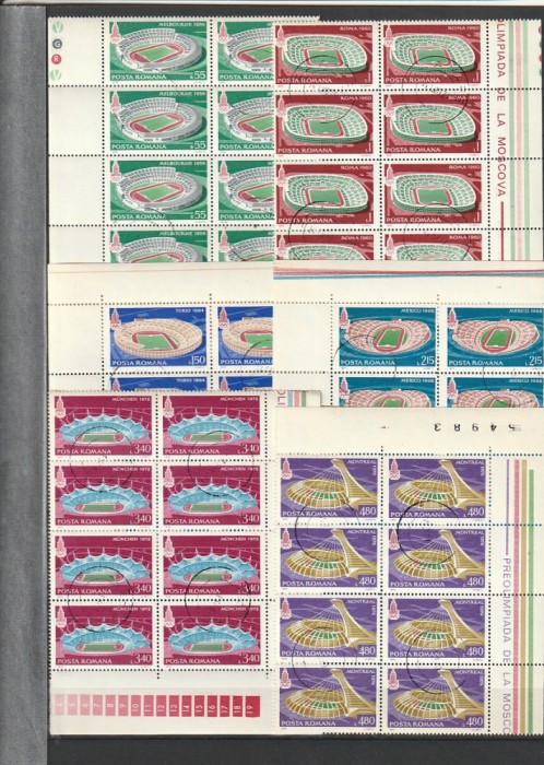 PREOLIMPIADA DE VARA MOSCOVA ( LP 991 ) 1979 OBLITERATA BLOC DE 8