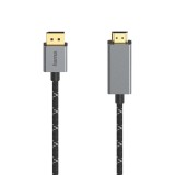 Cablu video Hama, DisplayPort - HDMI, Ultra-HD 4K @ 60 Hz, Alu, 1,50 m