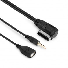 Adaptor multimedia AUX jack 3.5mm si USB compatibil Audi / VW / mufa AMI / MMI