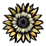 Cumpara ieftin Sticker decorativ, Floare, Galben, 60 cm, 10935ST