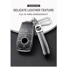 Husa de protectie premium pentru cheie auto Mercedes Benz, Cover Key, Argintiu