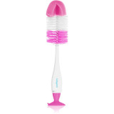 BabyOno Take Care Brush for Bottles and Teats perie de curățare 2 in 1 Pink 1 buc