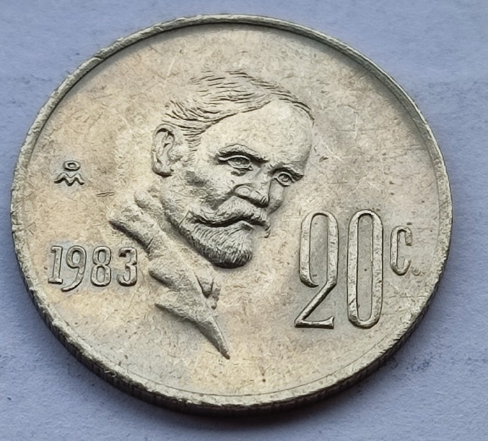 133. Moneda Mexic 20 centavos 1983